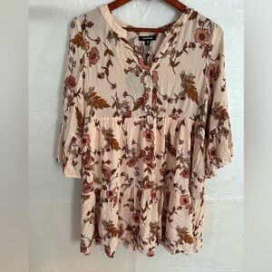 Mittoshop Pink and Orange Ruffled Tiered Sundress